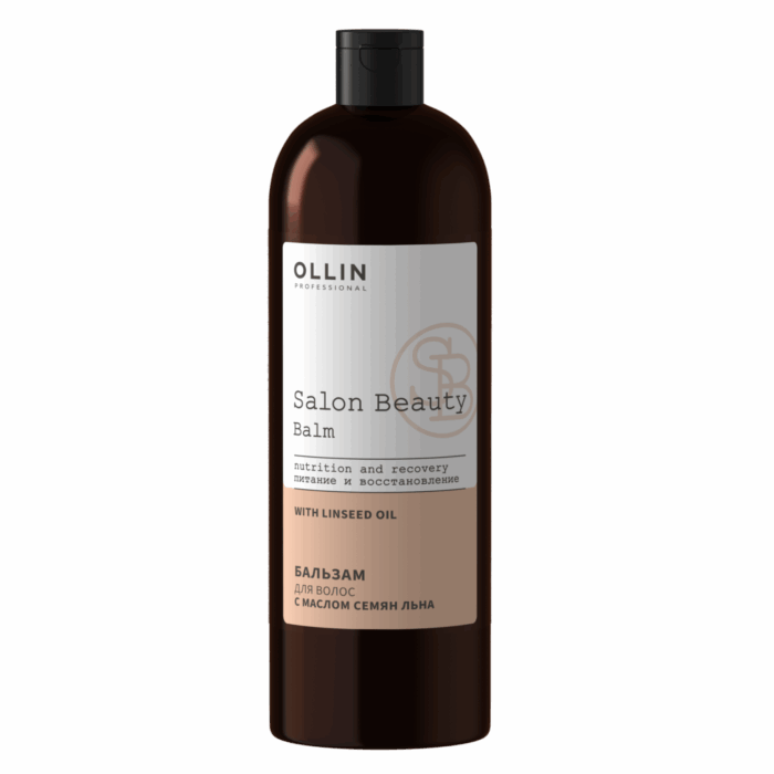 SALON BEAUTY Бальзам для волос с маслом семян льна 1000 мл OLLIN PROFESSIONAL