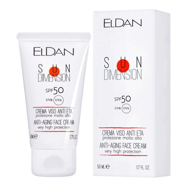 Sun Dimension Anti-Aging Face Cream SPF50 Солнцезащитный крем для лица 50 мл ELDAN