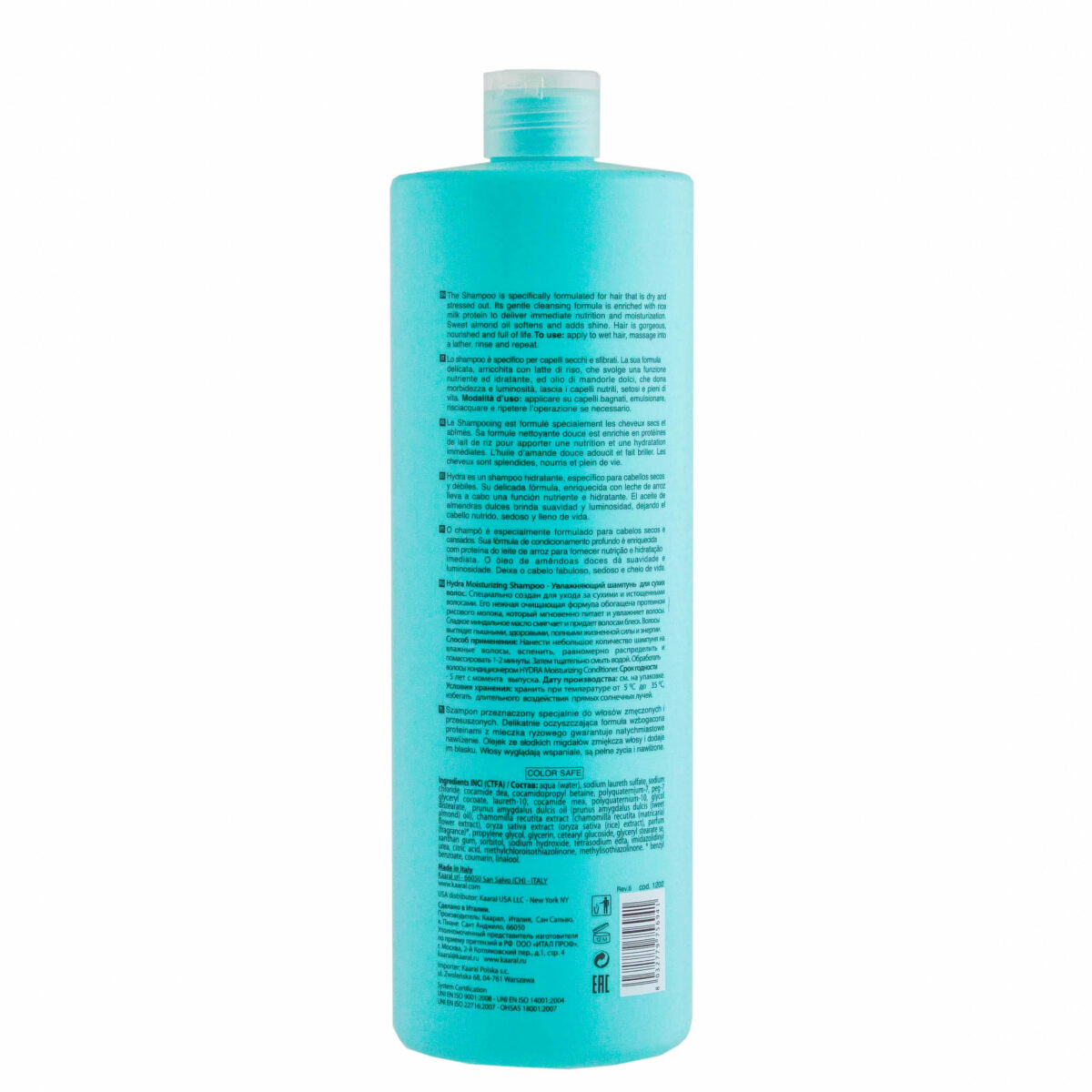 Hydra Moisturizing Shampoo Шампунь увлажняющий для сухих волос 1000 мл KAARAL 1202
