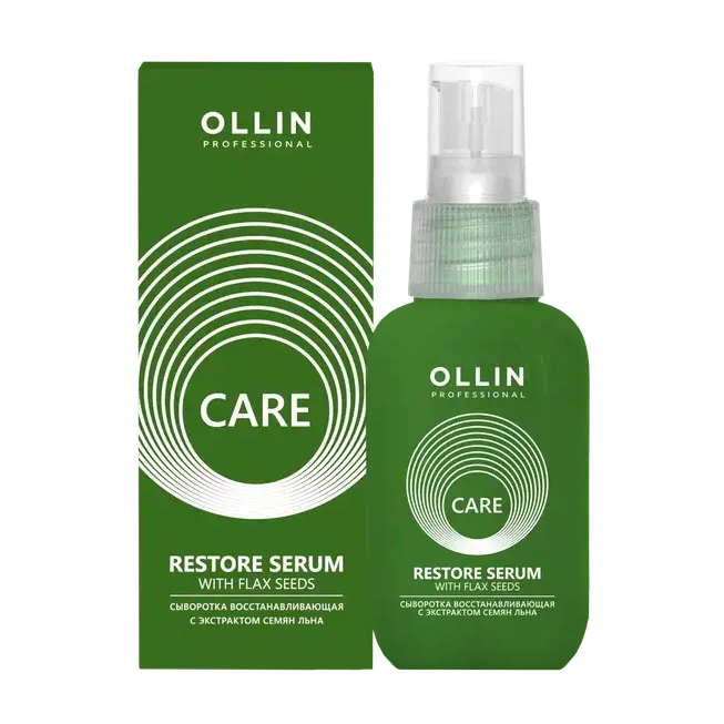 Ollin Care Restore Serum with Flax Seeds Сыворотка восстанавливающая с экстрактом семян льна 50 мл