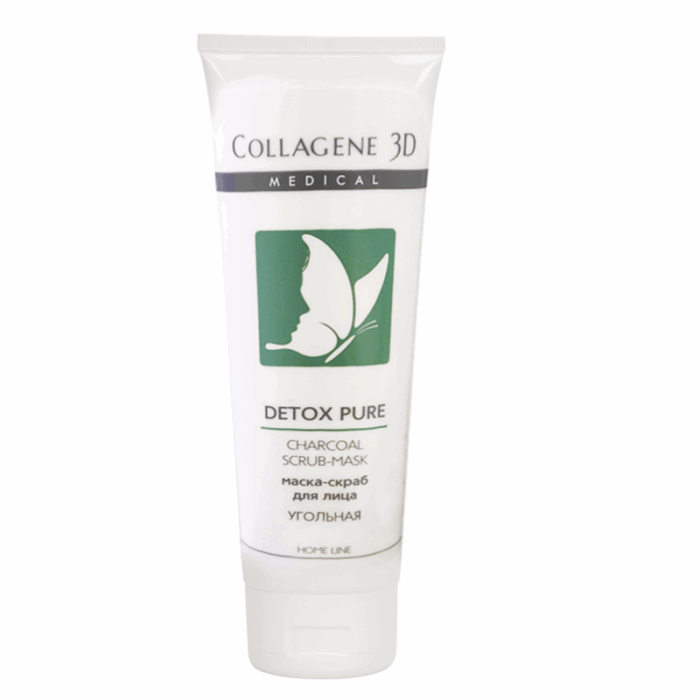 Маска-скраб угольная DETOX PURE, 75 мл,, COLLAGENE 3D Medical
