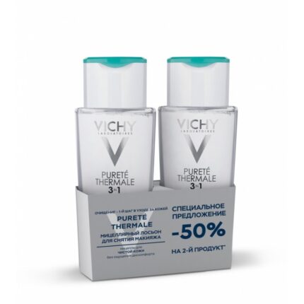 PURETE THERMALE Дуопак Мицеллярный лосьон для снятия макияжа Purete Thermal 200 мл х 2 шт. (-50% на второй) VICHY