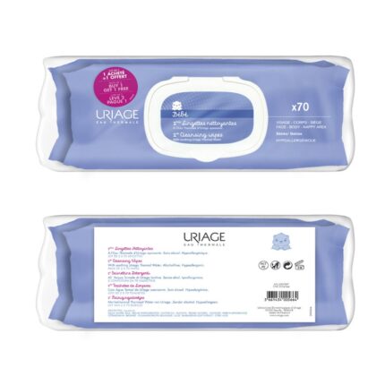 URIAGE Bebe НАБОР Первые очищающие салфетки, 70шт*2