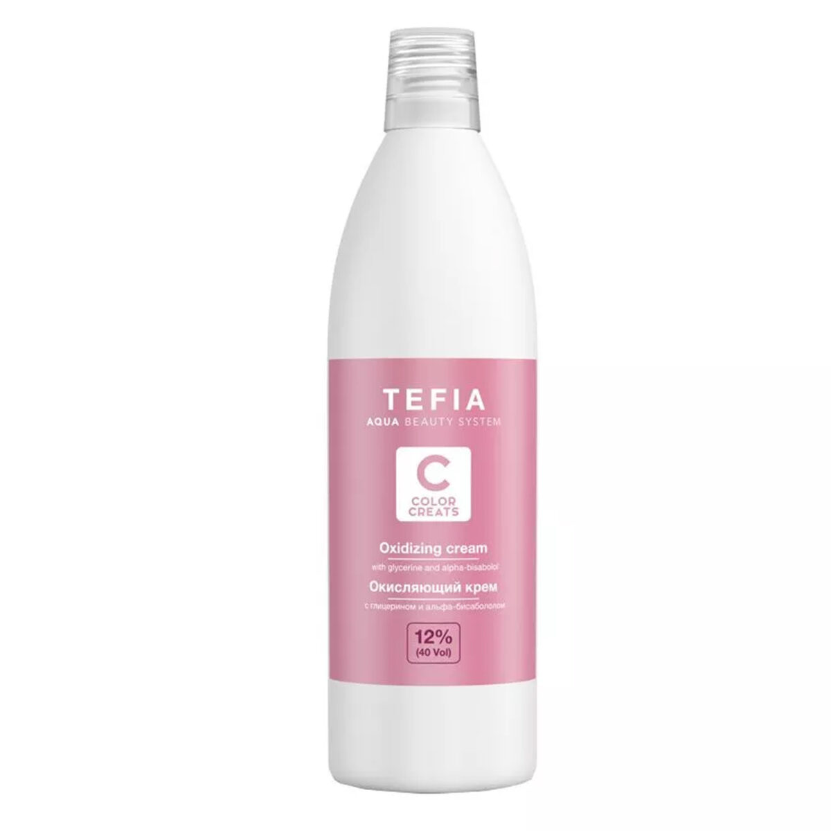tef27250, Tefia Color Creats Окисляющий крем 12% (vol 40) с глицерином и альфа-бисабололом 1000 мл, TEFIA