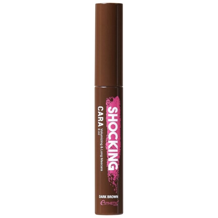 Esthetic House Shocking Cara Volumizing & Long Mascara Dark Brown Тушь для ресниц коричневая 8 мл