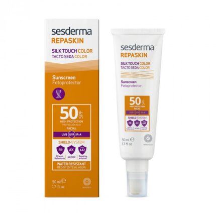 SesDerma REPASKIN SILK TOUCH COLOUR Facial SPF50 Средство солнцезащитное тонирующее с нежностью шелка для лица СЗФ50 50 мл