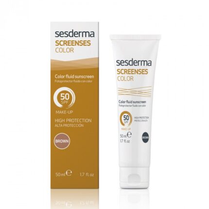 SesDerma SCREENSES Color Fluid Sunscreen SPF 50 Light Солнцезащитное тональное средство (Темный тон) 30 мл