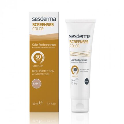 SesDerma SCREENSES Color Fluid Sunscreen SPF 50 Light Солнцезащитное тональное средство (Светлый тон) 30 мл