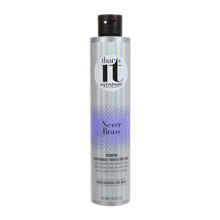 That`s It Never Brass Shampoo Шампунь тонирующий в холодные оттенки цвета блонд для светлых и седых волос 250 мл ALFAPARF