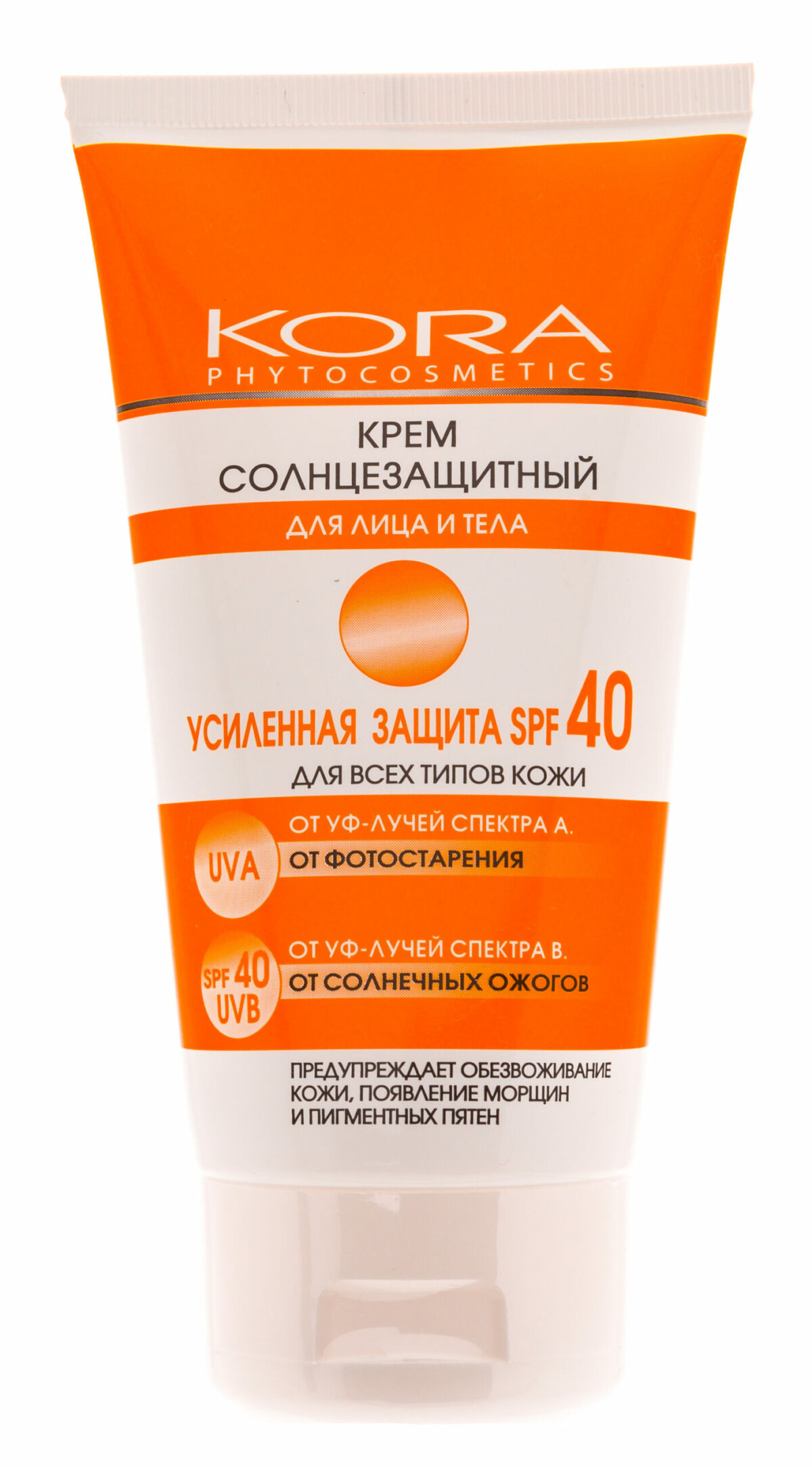 Крем солнцезащитный SPF40 для лица и тела 150 мл KORA 42306