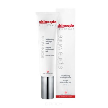 СКИНКОД Осветляющая ночная маска, 50 мл, Отбеливающая гамма ALPINE WHITE, SKINCODE