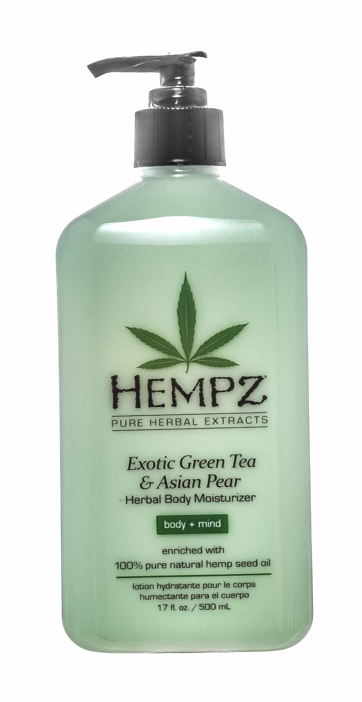 Молочко для тела увлажняющее Зеленый чай и Груша Exotic Green Tea and Asian Pear Herbal Moisturizer, 500 мл HEMPZ