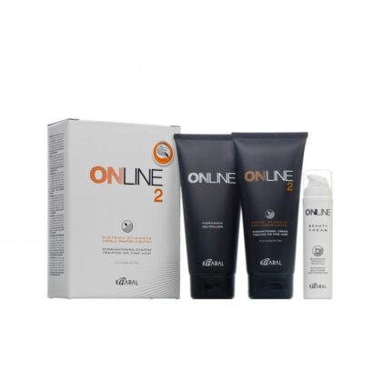 Крем выпрямляющий № 2 для окрашенных и слабых волос, Online hair straightening № 2, 445 мл.