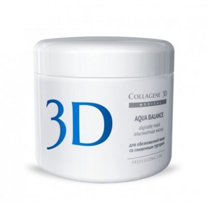 Альгинатная маска для лица и тела AQUA BALANCE с гиалуроновой кислотой, 200 гр,, COLLAGENE 3D Medical