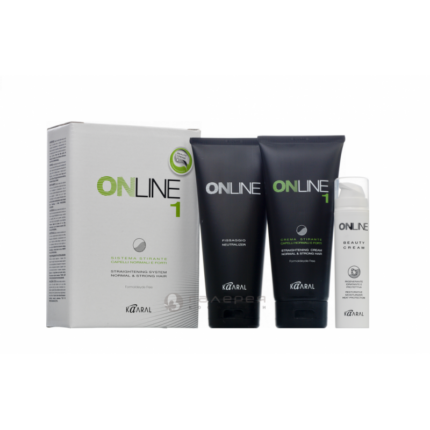 Крем выпрямляющий № 1 для нормальных и крепких волос, Online hair straightening № 1, 445 мл.