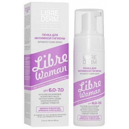 LIBREDERM DERMATOLOGY Пенка для интим гигиены в период менопаузы ph6-7 libre woman 160 мл