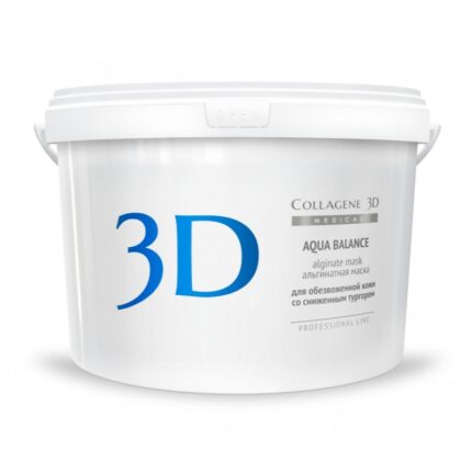 Альгинатная маска для лица и тела AQUA BALANCE с гиалуроновой кислотой, 1200 гр,, COLLAGENE 3D Medical