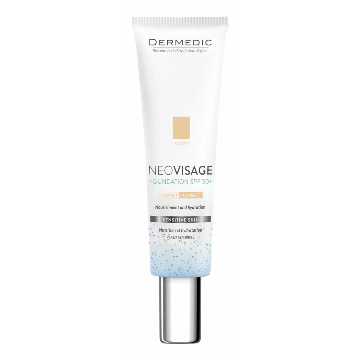 NeoVisage Foundation SPF 50+ Ivory Тонирующий увлажняющий крем-флюид для чувствительной кожи слоновая кость 30 мл DERMEDIC