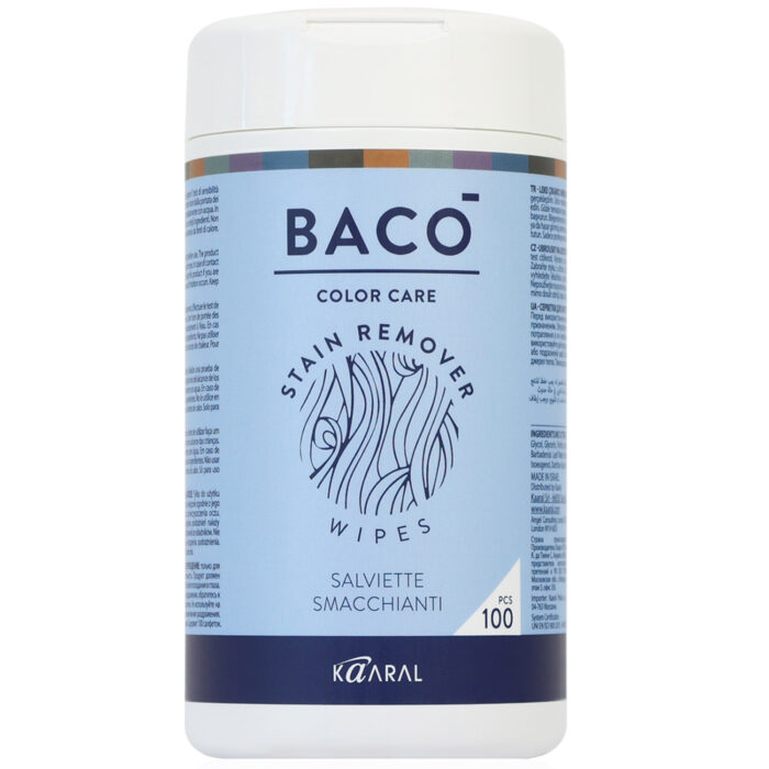 BACO Stain Remover Wipes Влажные салфетки для удаления краски с кожи головы 100 шт KAARAL — изображение 1