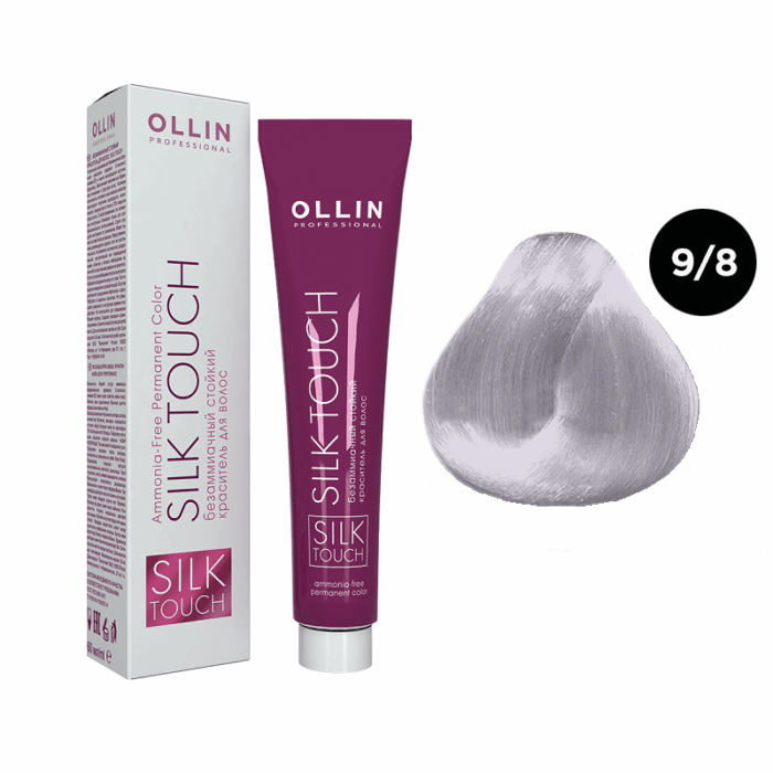 OLLIN SILK TOUCH Крем-краска для волос 9/8 блондин жемчужный 60 мл — изображение 1