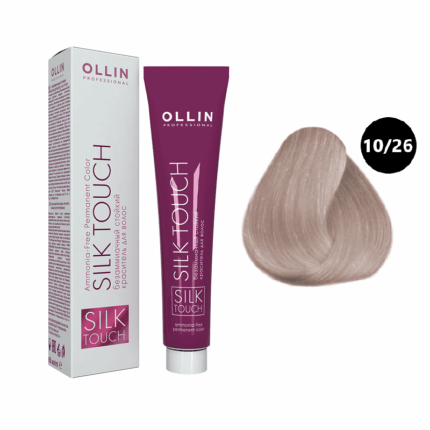 OLLIN SILK TOUCH Крем-краска для волос 10/26 светлый блондин розовый 60 мл
