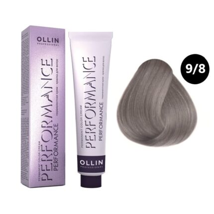 OLLIN Performance Перманентная крем-краска для волос 9/8 блондин жемчужный 60 мл