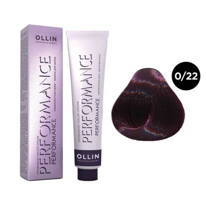 OLLIN Performance Перманентная крем-краска для волос 0/22 фиолетовый 60 мл — изображение 1