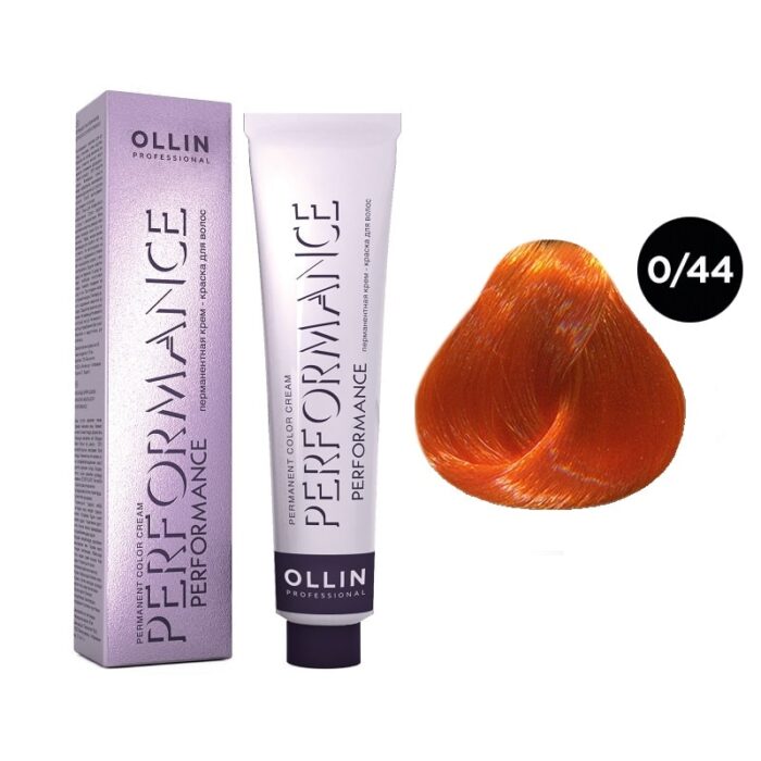 OLLIN Performance Перманентная крем-краска для волос 0/44 медный 60 мл — изображение 1