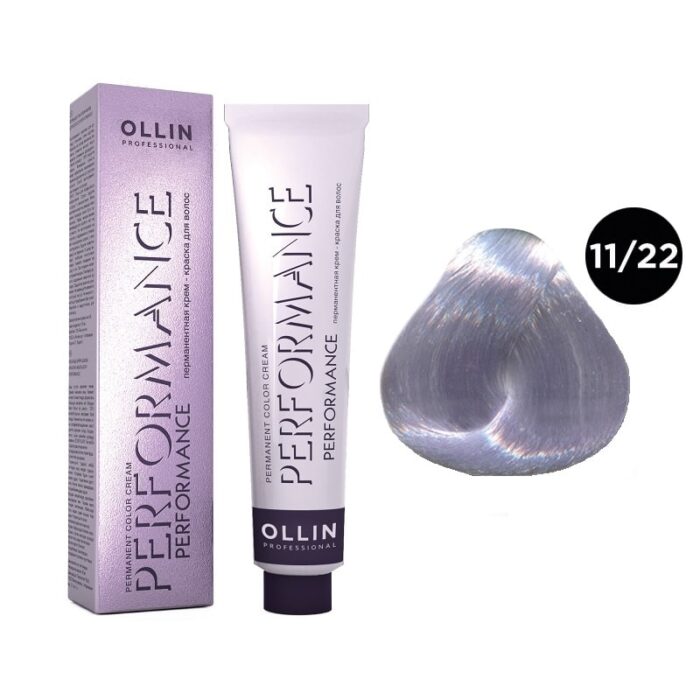 OLLIN Performance Перманентная крем-краска для волос 11/22 специальный блондин фиолетовый 60 мл — изображение 1